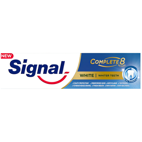 معجون أسنان سيجنال متكامل 8 للتبييض حماية وأسنان أكثر بياضًا 75 مل
