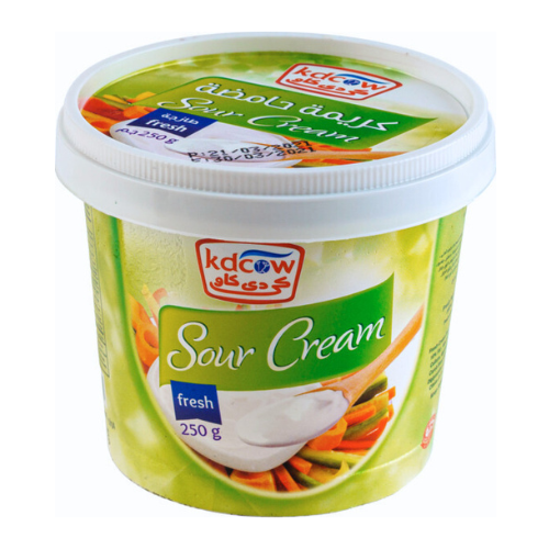 قشدة حامضة كامل الدسم كي دي كاو 250جم