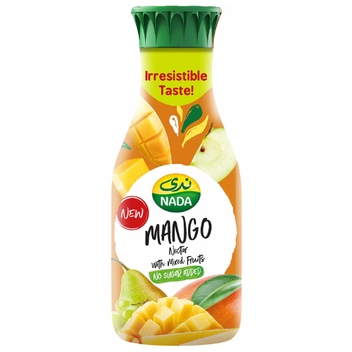 ندى عصير مانجو وفواكه مشكلة بدون سكر مضاف 1.35 لتر