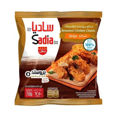 ساديا صدور دجاج شرائح بروستد كلاسيك 750جم