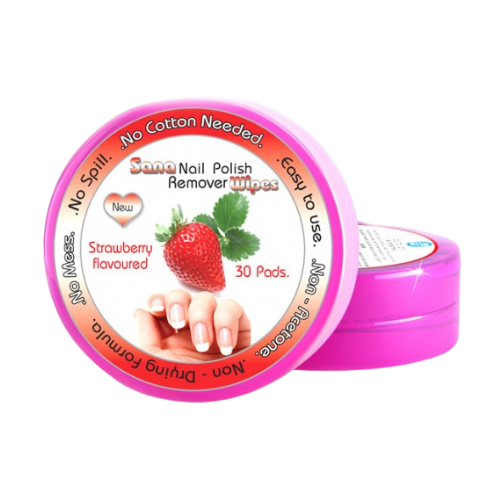مناديل ازالة طلاء الاظافر فراولة صانا 30 ورقة