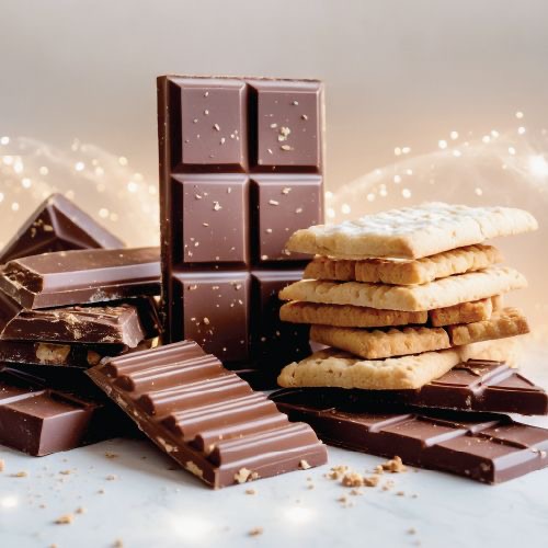 الشوكولاتة، الحلويات، والوافر