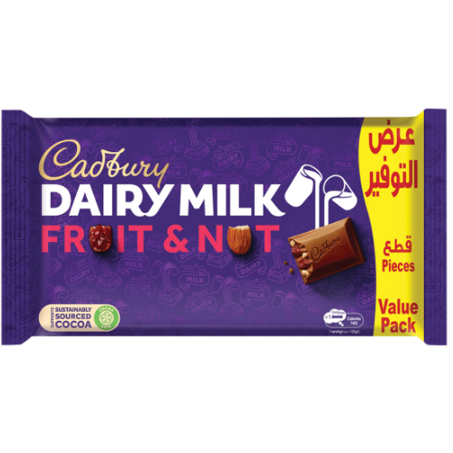 كادبوري دايري ميلك شوكولاتة الفواكة و المكسرات عبوة التوفير 5 × 32 جم