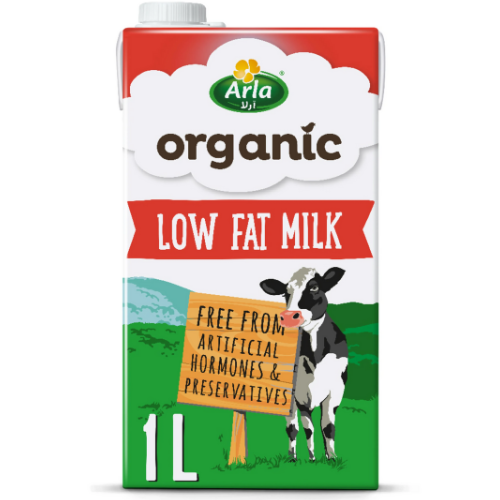 أرلا حليب عضوي قليل الدسم 1 لتر