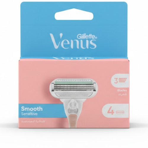 جيليت فينوس سموث سنست شفرات حلاقة 4 حبة