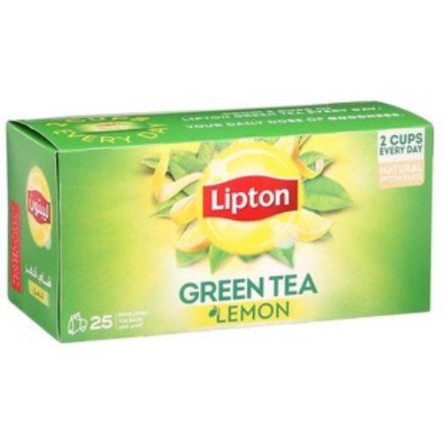 شاي اخضر ليمون 25كيس  37.5جرام ليبتون