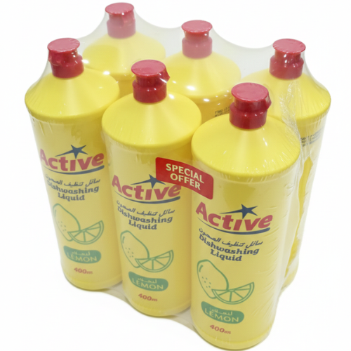 ع/6 حبه اكتيف سائل غسيل ليمون 400 مل