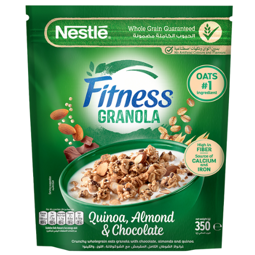 جرانولا نستله فيتنس بالكيـنوا واللوز والشوكولاتة، 350 جم