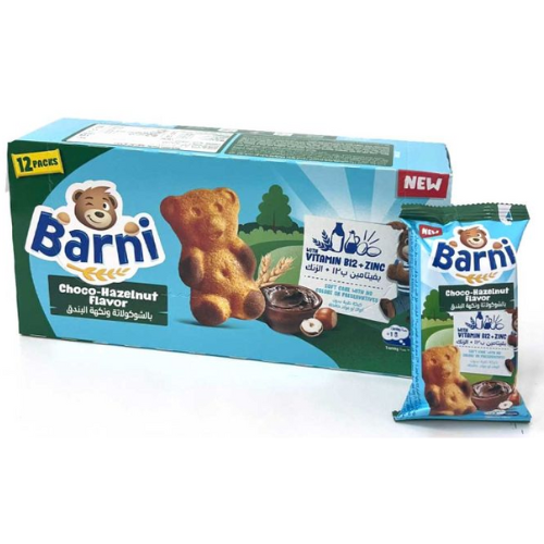 بارني كيك بحشوة البندق 12 × 30 غرام