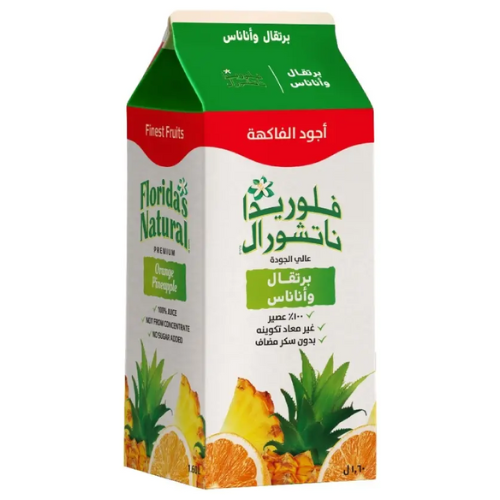 عصير برتقال أناناس بدون سكر 1.6 لتر فلوريدا