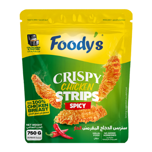 فوديز ستربس دجاج مقرمش حار 750 جم