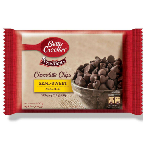 بيتي كروكر رقائق شوكولاتة شبه محلاة 200 جم