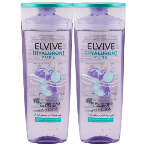 لوريال باريس الفيف، عرض القيمة شامبو هيالورون بيور المنقي، 2 × 400 مل