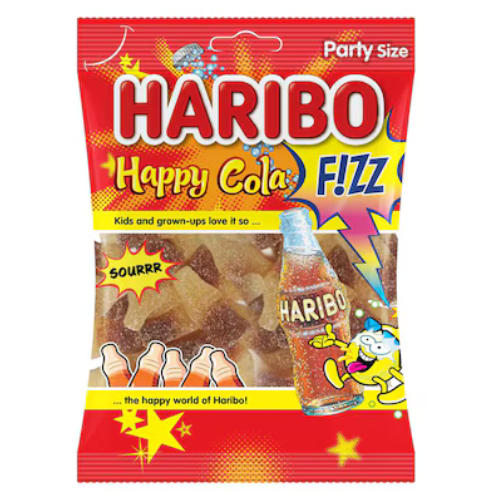 حلوى الجيلي هابي كولا فوارة من هاريبو، 160 جم