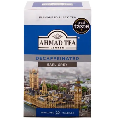 شاي احمد ايرل غراي معطر بدون كافين 20 فتلة 40 جم