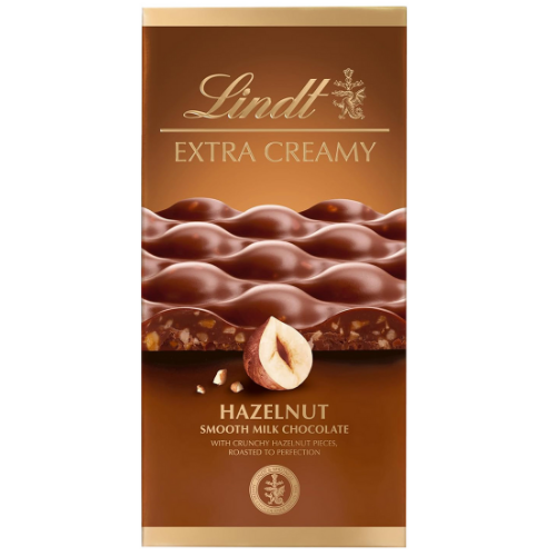 لينت شكولاته حليب بالبندق والملح البحري الفاخرة اكسترا كريمي جراند 80 جم