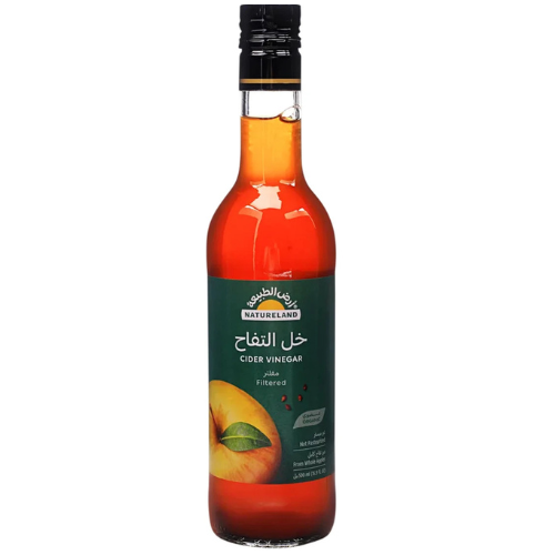 أرض  الطبيعة خل التفاح 500 مل