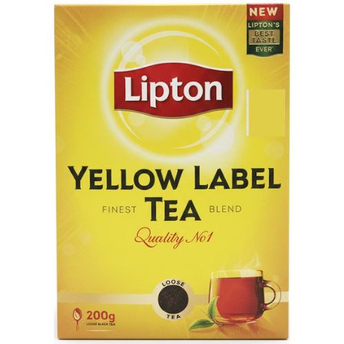 ليبتون شاي أسود علامة صفراء توليفة فاخرة جودة رقم 1 فرط 200 جم