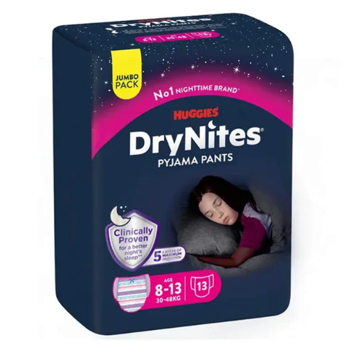 حفاظات ليلية دراي نايت 8-13 سنة بنات هجيز