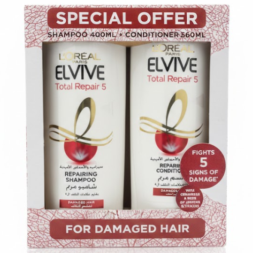 لوريال باريس إلفيف معالجة كاملة 5 شامبو 400 مل + بلسم 360 مل
