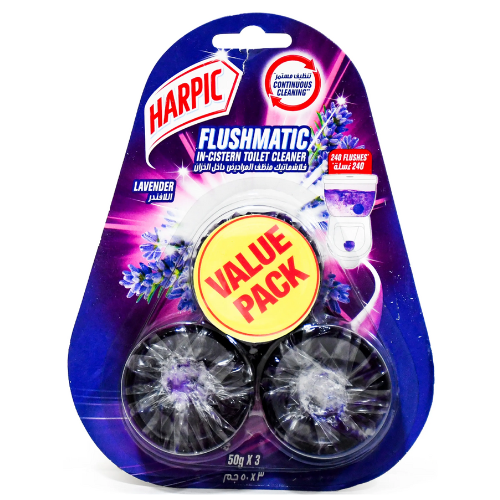 هاربيك فلوشماتيك - منظف المرحاض داخل الخزان لافندر 3 × 50 جرام