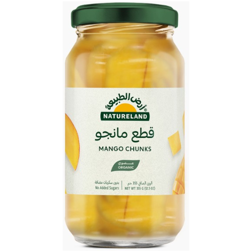 أرض الطبيعة قطع مانجو مجمدة 355 جرام