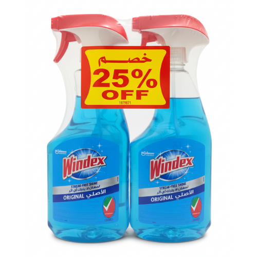 منظف ويلمع الزجاج ويندكس 2 × 750 مل