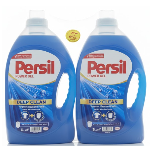 برسيل باور جل، منظف غسيل سائل بتقنية النظافة العميقة، عرض 3  × 3 لتر