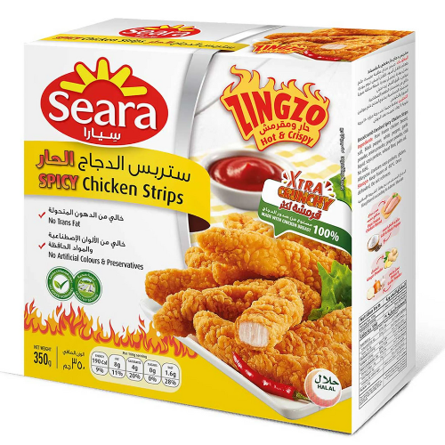 سيارا زنجزو ستربس دجاج حار ومقرمش 350 جم