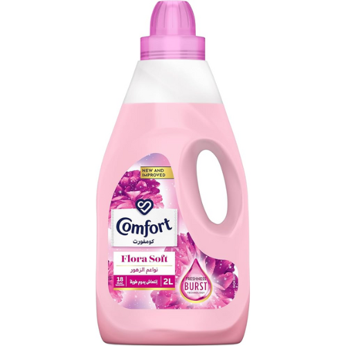 ملطف ملابس كمفورت وردي نواعم الزهور 2 لتر