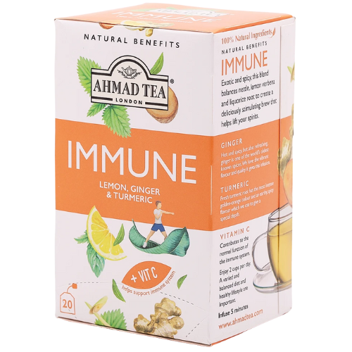 شاي احمد لتقوية المناعة فيتامين C وزنجبيل وكركم 20*1.5 غ