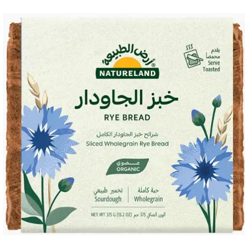 أرض الطبيعة خبز الراي العضوي 375 جرام