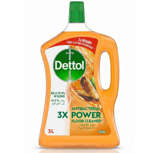 ديتول، منظف الأرضيات القوي المضاد للبكتيريا، عطر العود الملكي، 3 لتر