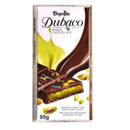 شوكولاتة بيوغلو دوباكو دبي مع كريمة الفستق 95جم