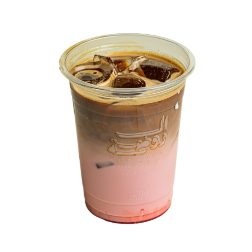 لاتية فراولة بارد (صغير) | Strawberry Iced Latte (Small)