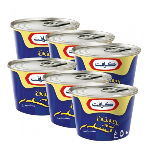 ع/6 حبه جبنة كرافت علب شيدر لايت 50 جم