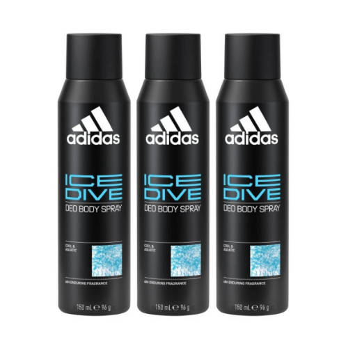 أديداس آيس دايف بخاخ مزيل عرق للجسم للرجال عبوة اقتصادية 3 × 150 مل