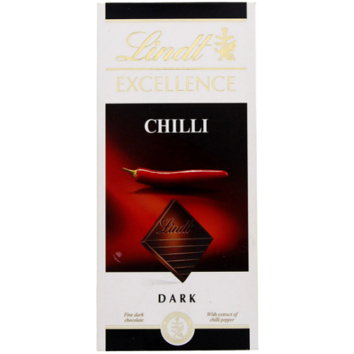 شوكولاتة لندت إكسلانس داكنة بالفلفل الحار ١٠٠ جم