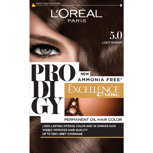 لوريال باريس بروديجي، صبغة شعر دائمة رقم 5.0، بني فاتح
