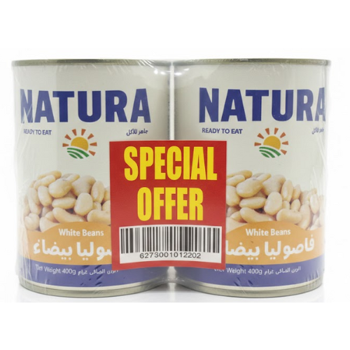 فاصوليا بيضاء ناتورا، عرض 2 حبة × 400 جم