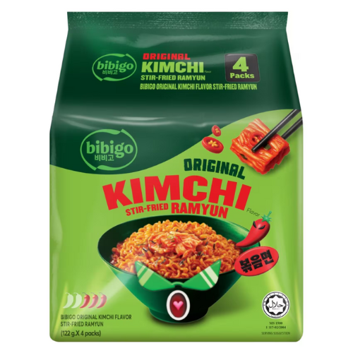 شعرية بيبيغو الرامن المقلي الكيمتشي الأصلية 4*122 غ