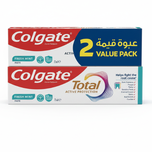 ع/ 2حبة كولجيت معجون توتال ادفانس فريش 75 مل