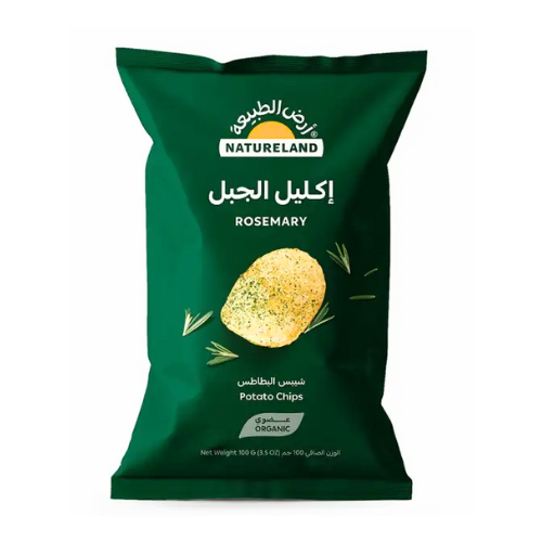 شيبس بطاطس إكليل الجبل عضوي ارض الطبيعة 100 جم