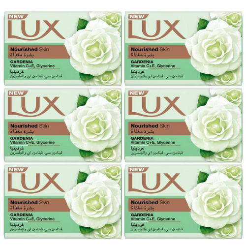 صابون لوكس لبشرة مغذاة، برائحة الماغنوليا الفرنسية وزيت الغاردينيا 6*75 جم