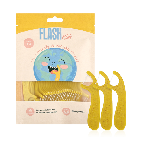 فلاش خيط أسنان اطفال فوق 3 سنين 30 حبة