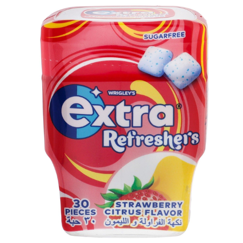 علكة ريفريشر بالفراولة والليمون 12باكيت*6حبة*67جرام اكسترا