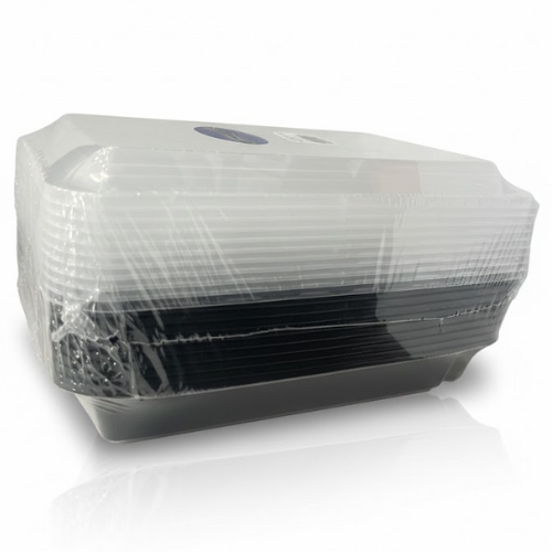 علب ميكرويف اسود مستطيل سميك 32 اونص