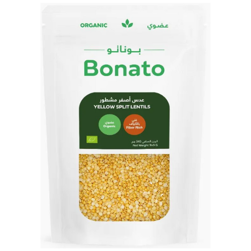 بوناتو عدس أصفر مشطور عضوي 340 جرام