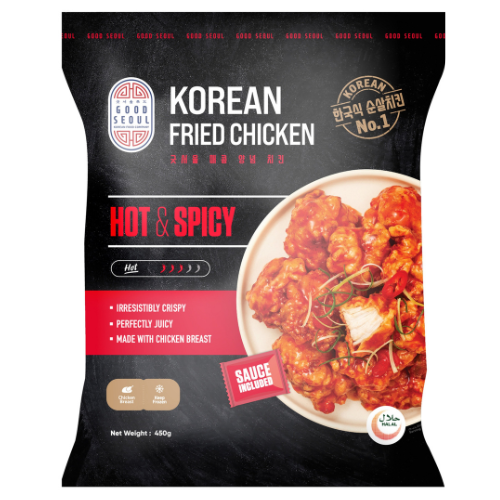 دجاج كوري مقلي حار ومتبل على طريقة جود سول، 450 جم