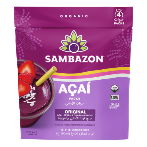 سامبازون بيوريه فاكهة الأساي العضوية مع الجوارانا 400 جم